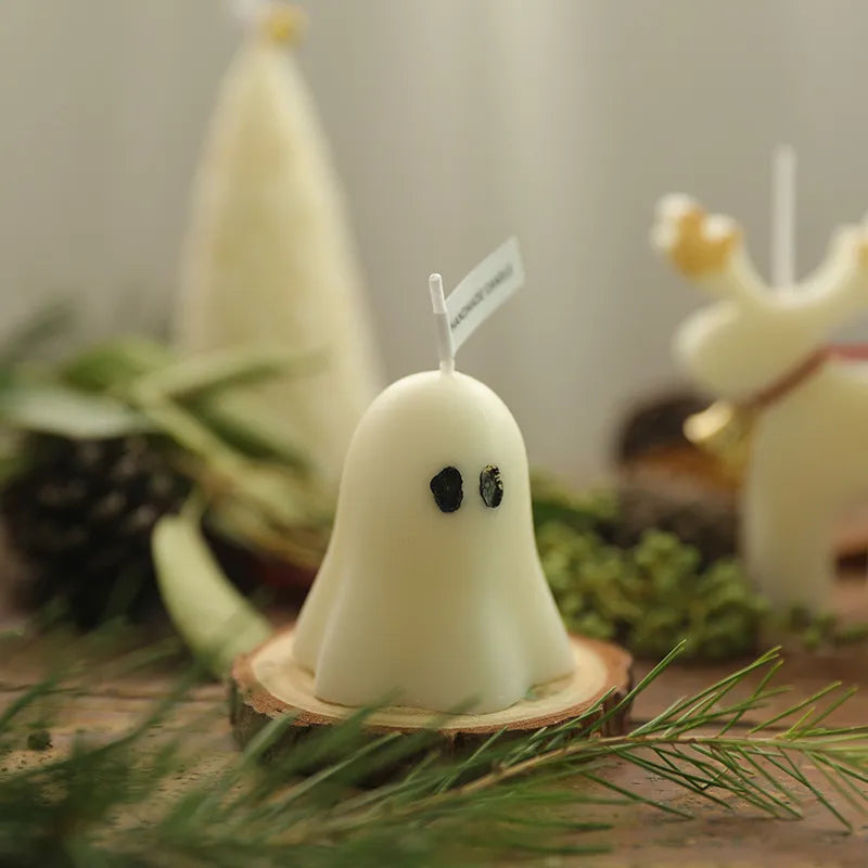 Cute White Ghost Candles