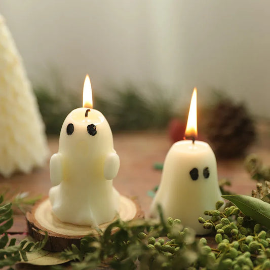 Cute White Ghost Candles