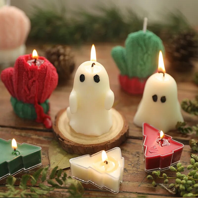 Cute White Ghost Candles